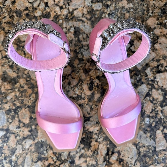 Alexander McQueen Crystal Strap Sandals in Pink - Picture 4 of 13